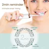 Oral irrigators högfrekvent 5 lägen USB-uppladdningsbar Smart Timer Tänder Whitening Portable Sonic Elektrisk tandborste IPX7 Tvättbar