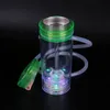 Hele Light up Reizen Draagbare Plastic Waterpijp LED Waterpijp Shisha Cup Set voor Auto Roken draagbare waterpijp fles 442 S27037906