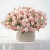 Små lila blommor bunt konstgjorda falska sidenblommor flores för hemfest trädgård dekoration krans 20 huvuden33164474948