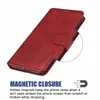 Custodie a portafoglio per iPhone 14 13 12 11 Pro Max X XR XS 7 8 Plus - Custodia a cavalletto in pelle PU classica in puro colore con slot per schede