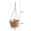 Macrame Cestino portaoggetti per piante sospese Giardino per esterni Appendiabiti per piante da interno Corda di iuta intrecciata Decorazione fioriera sospesa freeshipping Y0910