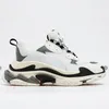 Paris 17FW Triple S Combination Sole Sneakers رجالي النساء غير الرسمي أحذية بيج أسود أسود منصة رياضية في الهواء الطلق أبي الحذاء