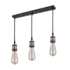 Luzes de teto E27 soquete vintage lâmpada led ouro prata preto habitação lustre pendurado iluminação casa decor226e