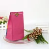 40pcs/lot Disposable Packaging Paper Bag Rainbow Pattern Square Bottom Greaseproof Catering Pastry Bag