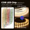 DC12V 384 LED-lampor COB LED-remsa 630leds RGB Flexibla ljus Röd / Greeen / Blå / Is Blå / Rosa / Gold Tape 5m / Lot