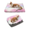 Cat Beds & Furniture Foldable Pet Bed Mats Warm Soft Cushion Small Dog Rest Dual-use Coloured Blanket Winter Sleeping Puppy Cats Nest Sleep