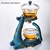 Borrey High Borosilicate Glass Theepot Turkse druppelpot-infuser thee koffie hittebestendig met base puer ketel 210724