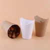 Gobelets jetables pailles 50pcs emballage en papier Kraft collation créative frites poulet pépite nourriture à emporter paquet tasse