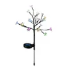 Solar Powered Cherry Flower LED Lawn Light Outdoor Colorful Branch Yard Landscape Lamp Garden Decor