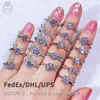 Anillo SUBRELI ColorVVS para mujer, anillos de diamantes, banda de plata de ley S925, joyería fina, piedra moissanita, venta al por mayor 8140372