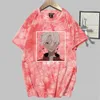 Chifuyu Tokyo Dwengers Drukuj Moda Krótki Rękaw Runda Neck Tie Dye Koszulka Unisex Jesień Y0809