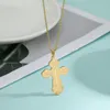 Pendant Necklaces COOLTIME Christian Cross Necklace Women Men Eastern Orthodox Serbian Gold Color Silver Jewelry Christmas Gift195G