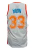 Jackie moon maillot de basket-ball point blanc couleurs personnalisé hommes femmes jeunesse maillot de basket-ball XS-6XL