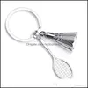 Porte-clés Bijoux Badminton Raquette Chaînes Sport Porte-clés Creative Titulaire Sac Aessories Fans Cadeaux Alliage En Gros Drop Delivery 2021 O5Pch