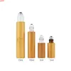 5 ml Portable Mini Refillerbar Parfymflaska 5ccfrost Roller Glasflaskor Essential Oljevals med Bambo Lidgoods