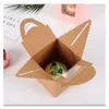 Emballage cadeau Cupcake Box Portable Porte-papier unique Porte-conteneurs, Boîtes à muffins avec inserts de fenêtre Poignée Cuisson Emballage Décoration TX0021