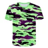 Outdoor sports Camouflage T-shirts Camping Tactical 3D Men summer tops Hiking Hunting Unisex Camo Fashion casual costume tees 210706