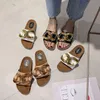 Summer Open Toe Pantofole Sandali in pelle scamosciata in pelle scamosciata per donna Giardino Slides Flat Slift Designer Designer Scarpe Mules Zapatos1