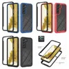 360 capas totalmente antiderrapantes para Samsung Galaxy A33 A53 S22 Ultra Plus A22 4G 5G A03S A13 5G 2 em 1 PC rígido TPU moldura pára-choque camada híbrida capa de pele para celular à prova de choque