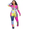Autunno Arrivo Vintage High-end Indie Folk Sexy Top a maniche lunghe Neon Clothes Gruppo Pantaloni lunghi Skinny Women 2 Piece Set 210525