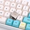 Keypro Chunyang Cyan blanc éthoral de teinture Etherme Subilation Points PBT KEYCAP Clavier mécanique USB câblé 129 Keycaps