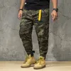 Camouflage Pants Fashion Men's Ankle Legth Trouser Large Sizes 5xl 6XL Elastic Waist Banded Hip Hop Streetwear Camo Cargo Jogger 210518