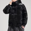 Men's Down & Parkas 2022 Youth Handsome Glossy Trendy Jacket Mens Fashion Black Thickened Parka Coat 90% White Duck Clothes