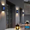 Outdoor Waterproof LED Solar Light Powered Wall Lamps for Garden Decoration Street Lighting