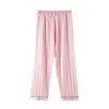 Pyjamas Set Sexy Stripe Rayon Kvinnors Underkläder Kvinnor Femme Hem Mamma Fashion Pajama 210809