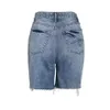 Summer Fashion Streetwear Cutut Designer Style Lace-Up Denim Ladies Jeans Pants 210525
