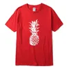XIN YI Men Fashion Casual Top Quality 100% cotton loose pineapple printed t shirt casual summer loose cool men t shirt For Men Y0809
