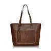 Brown Brown كبيرة السعة حقيبة نسائية عالية الجودة حقيبة اليد منسوجة مقبض منسوجة