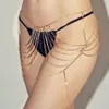 Arnês Multilayer Cintura Cadeia Barriga Delicado Sexy Cristal Borla Mulheres Corpo Jóias Rasve Partido Panties Decoração