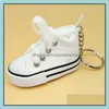 Keychains Fashion Accessories Creative Key Ring Chain Mini Canvas Shoes Sneaker Tennis Keychain Simation Sport Funny Keyring Pendant Gift Lx