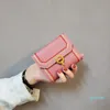 韓国の編まれた財布小さな財布の女性の短いスタイルヨーロッパとアメリカの女性の財布のファッション3つ折りコイン財布潮2021