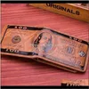 Andere feestelijke feestbenodigdheden Home Garden Drop levering 2021 Retro Wallets Dollar Figuur Patroon Credit Wallet Men Handeling PU Money Clip Long