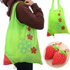 Sac à provisions mignon fraise réutilisable écologique fourre-tout portable sacs de rangement pliants pochette sacs fourre-tout de supermarché CCF4788