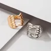Personality Tooth Gold Silver Color Ring Sets Hollow Out Geometry Alloy Metal for Women Men Party Jewelry