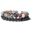 Pieces Natural African Bloodstone Bracelet Men 2021 Selling Fashion Black Lava Stone Beads Bracelets For Couple Jewelry Beaded, Strands