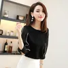 Women Shirts Blouses S Tops en Five-Point Chiffon Blouse Puff Sleeve Slim Solid Spring Shirt 2536 50 210427