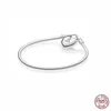 Classique amour serrure 925 argent Fit Original Pandora breloques mode serpent os chaîne Bracelet perles bricolage accessoires