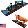 Fast Delivery 9 in 1 Body Building Push Up Rack Board System Fitness Workout Gym Push Up Stand Muscle Training Exercise Tool X0524