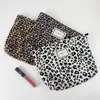 Leopardプリント化粧品袋女性キャンバスメイクアップバッグ旅行女性メイクアップブラシホルダーオーガナイザートラベルトイレタリーバッグ211009