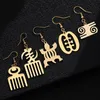 Lustre de Dangle 10PairsLot Símbolo Africano de Ouro Brincos de Jóias Vintage ADinkra Gye Nyame para Women44691633743334