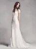 Full Lace Appliques Mermaid Bröllopsklänningar 2022 Korta ärmar Jewe Neck Plus Size Bridal Party Gowns