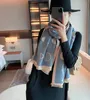 Luxo Lenço de Inverno Quente Cashmere Mulheres Long Pashmina Foulard Scarves Senhoras Lady Tassel Shawl Wraps 2021 Design New