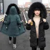 Jongens parker winter katoenen jas grote kinderen onderaan gewatteerde jas Mid-length knappe kinderkleding dikke 211203