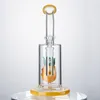 Bong di ananas Soffione all'ingrosso Perc N Fori Percolatore Narghilè Tipo piegato Tubo dell'acqua in stile con ciotola di vetro Olio Dab Rig Narghilè 14,5 mm Giunto femmina WP2196