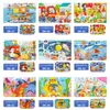 Wholesale 60 Pieces Wooden Puzzle Brain For Children Cartoon Animal Vehicle Wood Jigsaw Baby Educational Toy Kids Christmas Gift