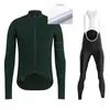 Rapha Winter Thermal Fleece Cykling Jersey Set Mens Långärmad MTB Mountain Bike Kläder Sportkläder Wear Suit Racing Sets